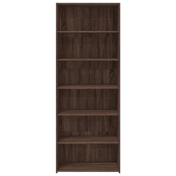 vidaXL Hylle brun eik 70x41x185 cm konstruert tre