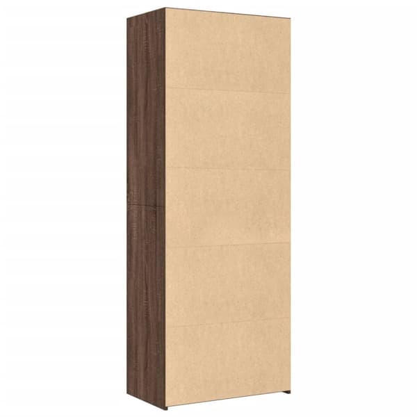 vidaXL Hylle brun eik 70x41x185 cm konstruert tre