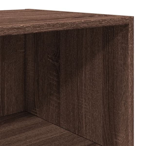 vidaXL Highboard brun eik 50x41x185 cm konstruert tre
