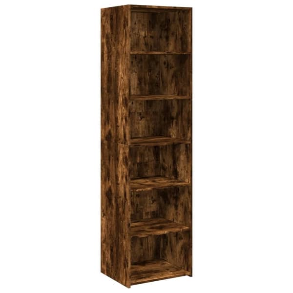 vidaXL Highboard røkt eik 50x41x185 cm konstruert tre