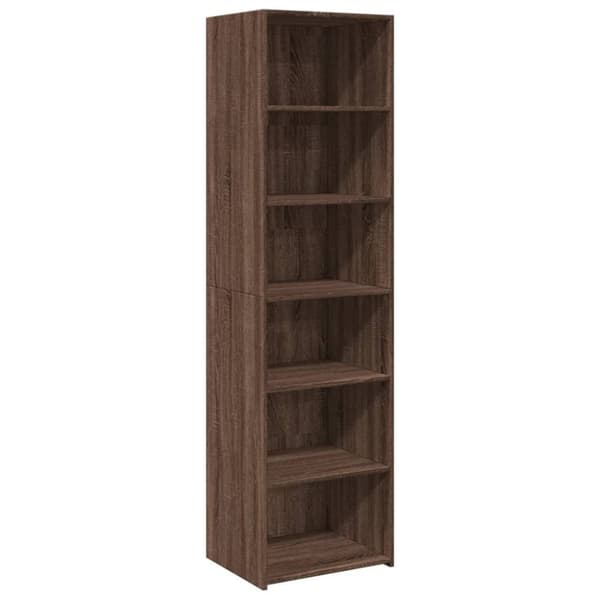 vidaXL højskab 50x41x185 cm konstrueret træ brun egetræsfarve