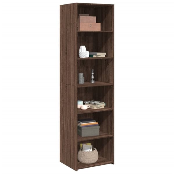 vidaXL højskab 50x41x185 cm konstrueret træ brun egetræsfarve
