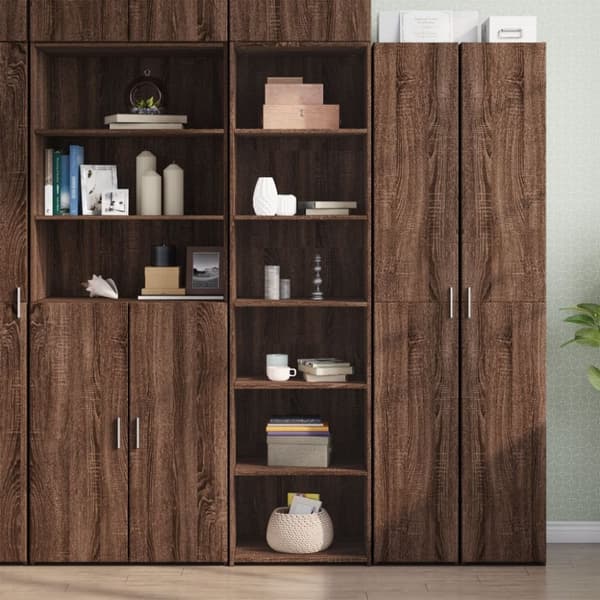 vidaXL højskab 50x41x185 cm konstrueret træ brun egetræsfarve