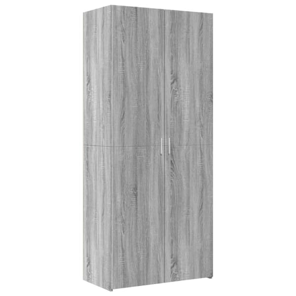 vidaXL skab 80x42,5x185 cm konstrueret træ grå sonoma-eg