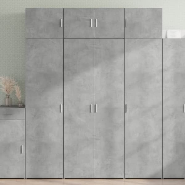 vidaXL skab 80x42,5x185 cm konstrueret træ betongrå