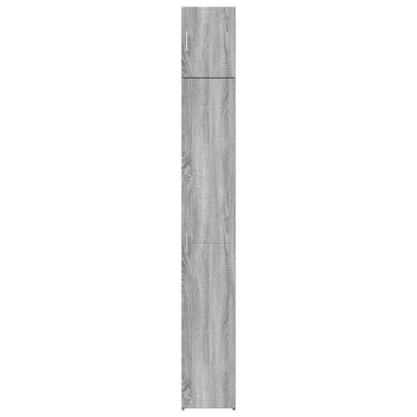 vidaXL Smalt oppbevaringsskap grå sonoma 30x42,5x225 cm konstruert tre