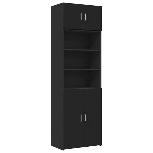 vidaXL Oppbevaringsskap svart 70x42,5x225 cm konstruert tre