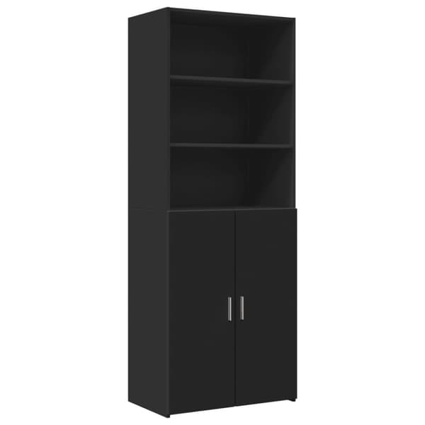 vidaXL Oppbevaringsskap svart 70x42,5x225 cm konstruert tre