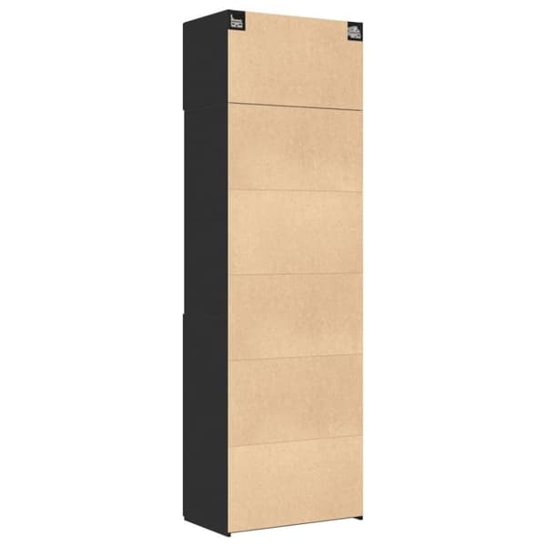 vidaXL Oppbevaringsskap svart 70x42,5x225 cm konstruert tre