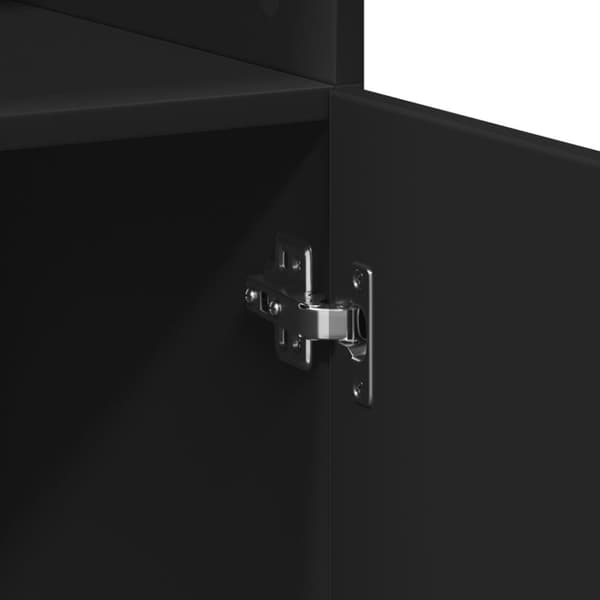vidaXL Oppbevaringsskap svart 70x42,5x225 cm konstruert tre