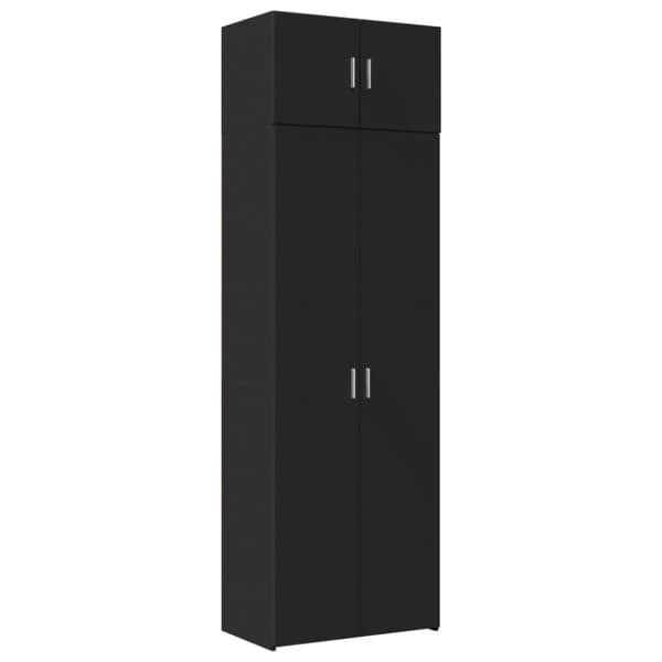 vidaXL opbevaringsskab 70x42,5x225 cm konstrueret træ sort