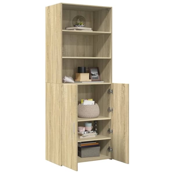 vidaXL skab 70x42,5x185 cm konstrueret træ sonoma-eg