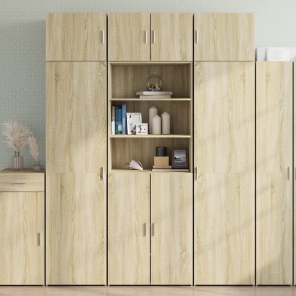 vidaXL skab 70x42,5x185 cm konstrueret træ sonoma-eg