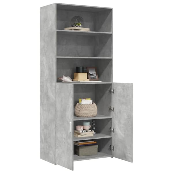 vidaXL skab 80x42,5x185 cm konstrueret træ betongrå