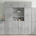 Miniatyrbillede 2 af 11: vidaXL skab 80x42,5x185 cm konstrueret træ betongrå