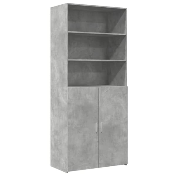 vidaXL skab 80x42,5x185 cm konstrueret træ betongrå