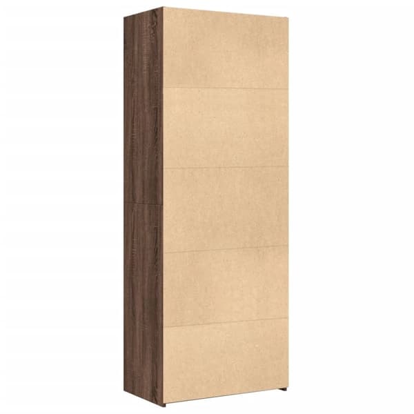 vidaXL skab 70x42,5x185 cm konstrueret træ brun egetræsfarve