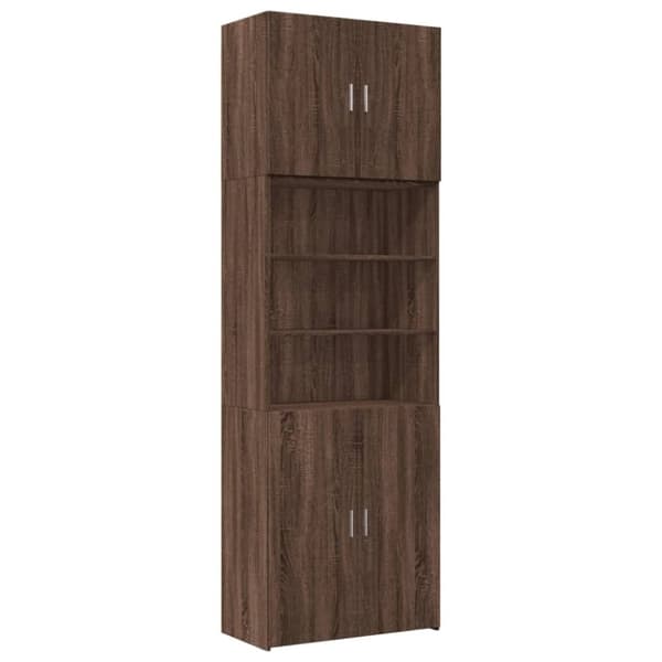 vidaXL skab 80x42,5x249 cm konstrueret træ brun egetræsfarve