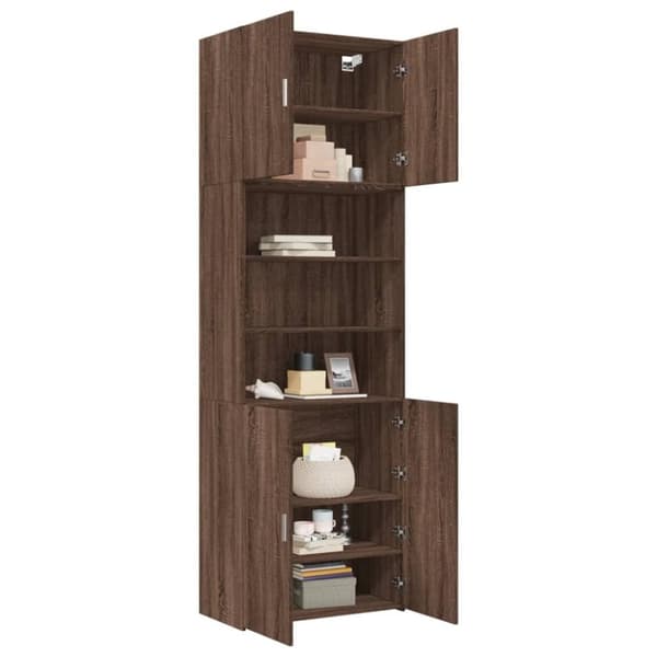vidaXL skab 80x42,5x249 cm konstrueret træ brun egetræsfarve
