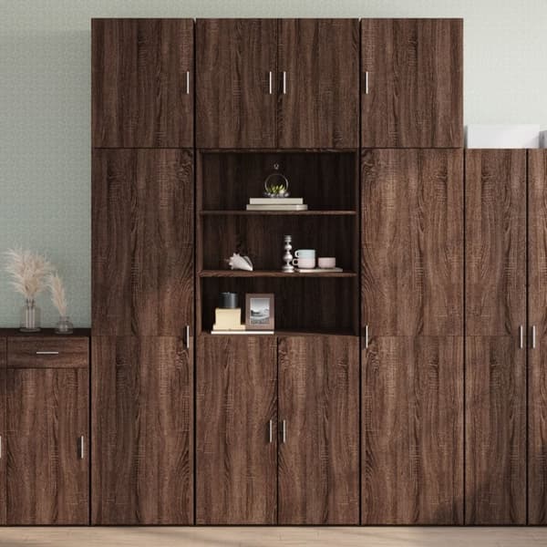 vidaXL skab 80x42,5x249 cm konstrueret træ brun egetræsfarve