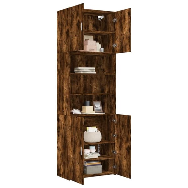vidaXL skab 80x42,5x249 cm konstrueret træ røget egetræsfarve