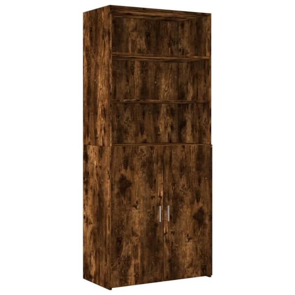vidaXL skab 80x42,5x249 cm konstrueret træ røget egetræsfarve