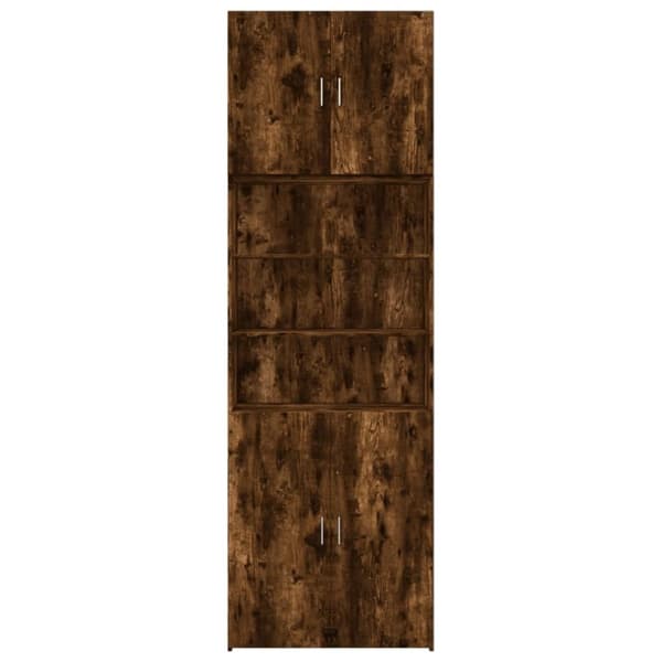 vidaXL skab 80x42,5x249 cm konstrueret træ røget egetræsfarve