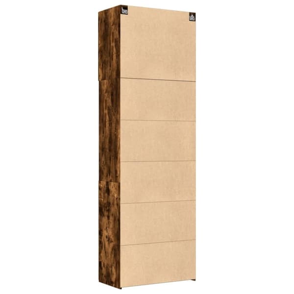 vidaXL skab 80x42,5x249 cm konstrueret træ røget egetræsfarve