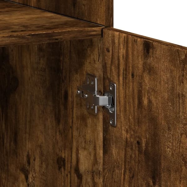 vidaXL skab 80x42,5x249 cm konstrueret træ røget egetræsfarve