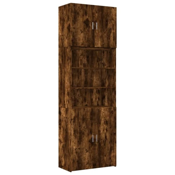 vidaXL skab 80x42,5x249 cm konstrueret træ røget egetræsfarve