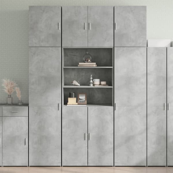 vidaXL skab 80x42,5x249 cm konstrueret træ betongrå
