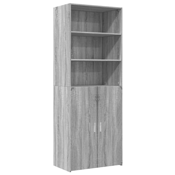 vidaXL skab 70x42,5x185 cm konstrueret træ grå sonoma-eg
