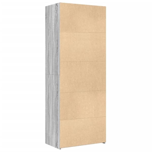 vidaXL skab 70x42,5x185 cm konstrueret træ grå sonoma-eg