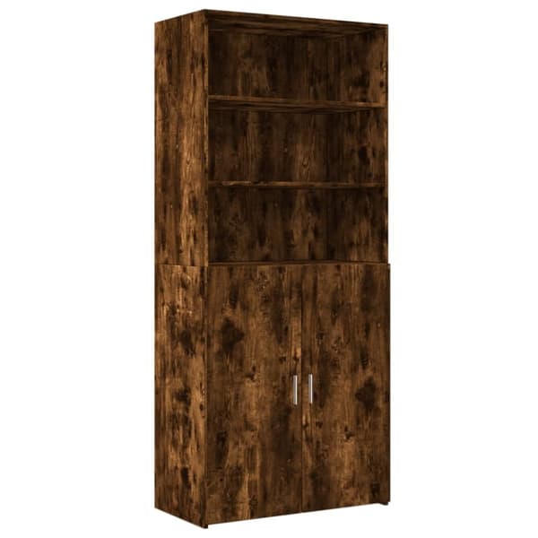 vidaXL skab 80x42,5x185 cm konstrueret træ røget egetræsfarve