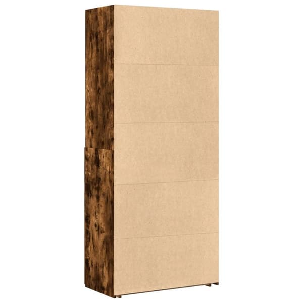 vidaXL skab 80x42,5x185 cm konstrueret træ røget egetræsfarve