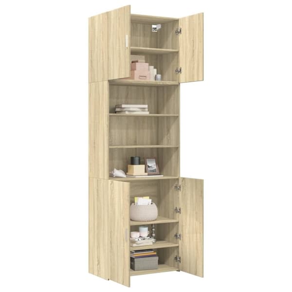 vidaXL Kaappi Sonoma-tammi 80x42,5x249 cm tekninen puu