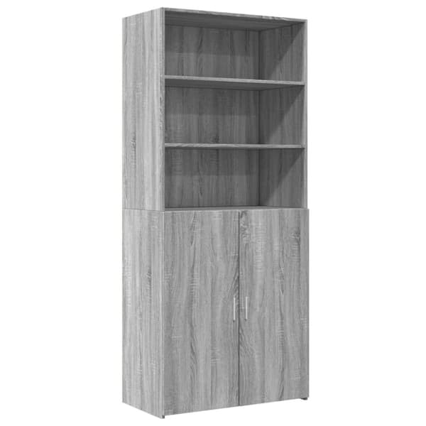vidaXL skab 80x42,5x185 cm konstrueret træ grå sonoma-eg