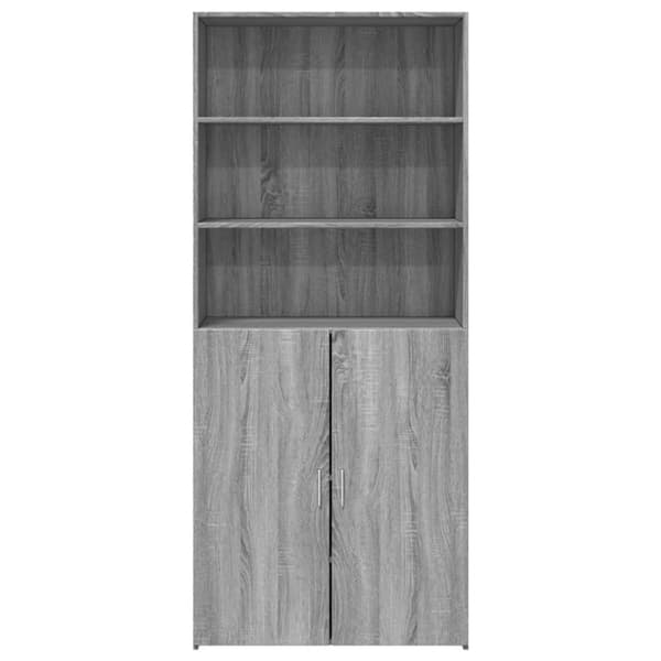 vidaXL skab 80x42,5x185 cm konstrueret træ grå sonoma-eg