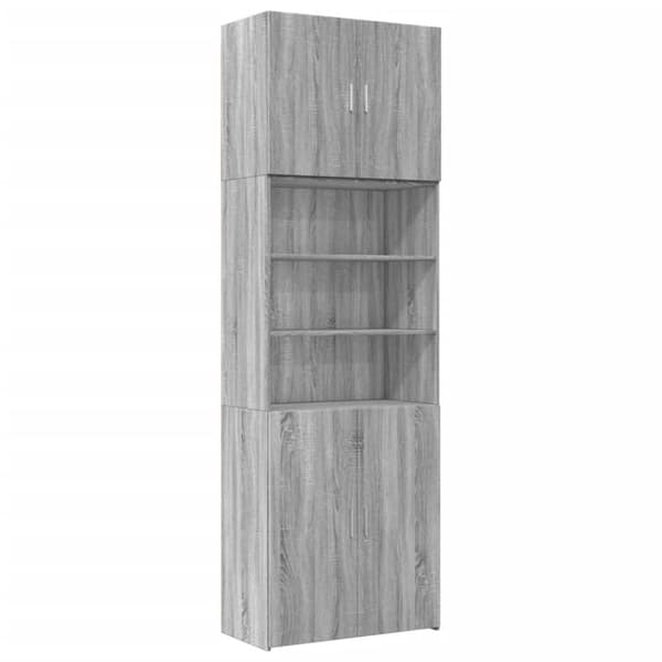 vidaXL skab 80x42,5x249 cm konstrueret træ grå sonoma-eg