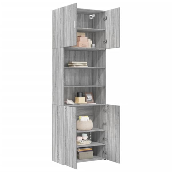 vidaXL skab 80x42,5x249 cm konstrueret træ grå sonoma-eg
