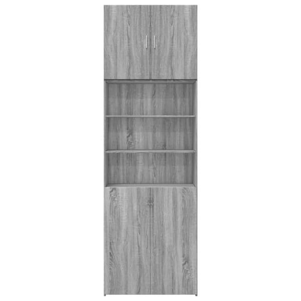 vidaXL skab 80x42,5x249 cm konstrueret træ grå sonoma-eg