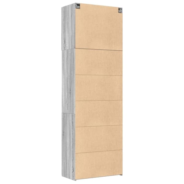 vidaXL skab 80x42,5x249 cm konstrueret træ grå sonoma-eg