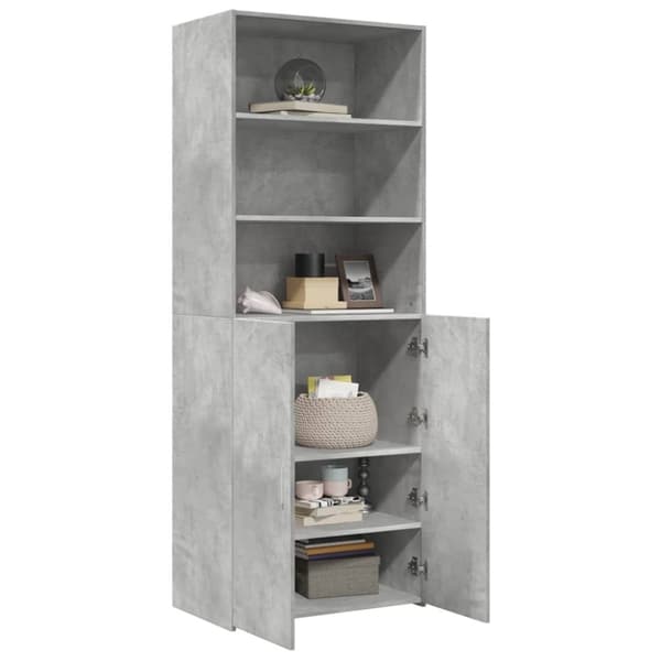 vidaXL skab 70x42,5x185 cm konstrueret træ betongrå