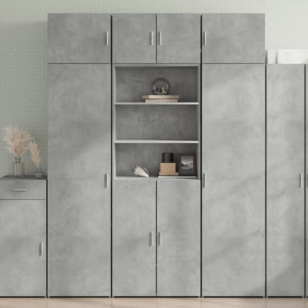 vidaXL skab 70x42,5x185 cm konstrueret træ betongrå