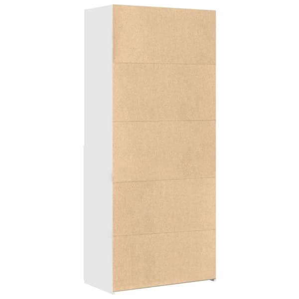 vidaXL skab 80x42,5x185 cm konstrueret træ hvid