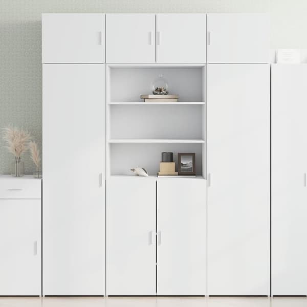 vidaXL skab 80x42,5x185 cm konstrueret træ hvid