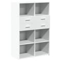 Miniatyrbilde 3 av 11: vidaXL Hylle hvit 80x42,5x124 cm konstruert tre