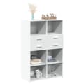 Miniatyrbilde 4 av 11: vidaXL Hylle hvit 80x42,5x124 cm konstruert tre