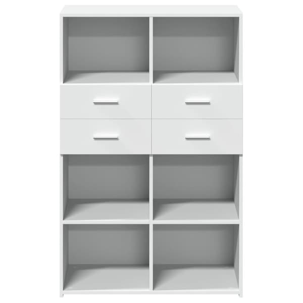 vidaXL Hylle hvit 80x42,5x124 cm konstruert tre