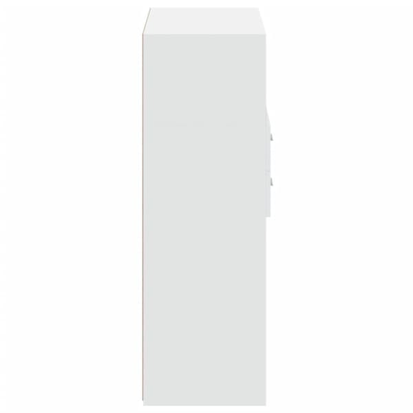 vidaXL Hylle hvit 80x42,5x124 cm konstruert tre